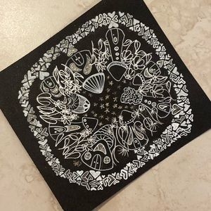 Unframed Original Art Mushroom Village by Starlight Mandela Illustration